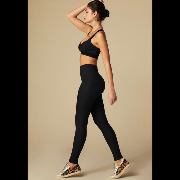 TAN + LINES Pants - New! TAN + LINES Sivan Ayla XS Black ribbed Leggins